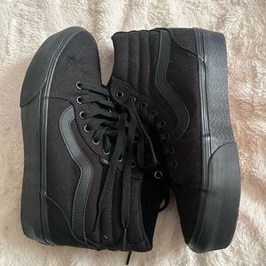 Women Vans High Top Black Size 8